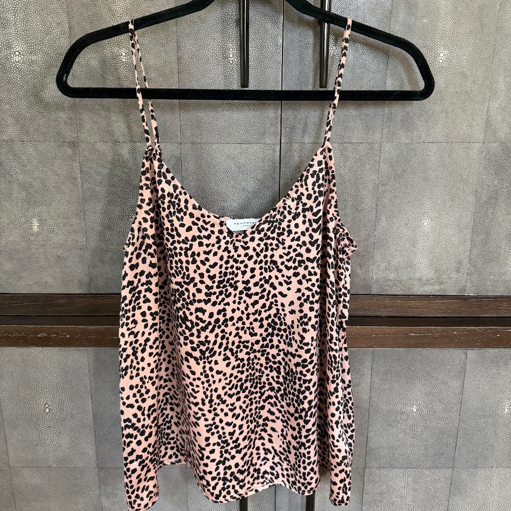 Equipment Silk Cami - size M, leopard print